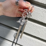 𝟙𝟚(𝔽ℝ𝕀)𝟙𝟠:𝟘𝟘~ℕ𝔼𝕎❤︎シルバー×クリアロングタッセルピアス/イヤリング＊P210302