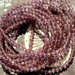 【1連50コセット】JIRI＊IVANA #czech beads#チェコビーズFP4㎜ luster lavender crystal light blue