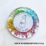 再販×2♡ 大きめサイズ　レインボーフラワーのbaby in meマタニティマーク　透けないタイプ　両面