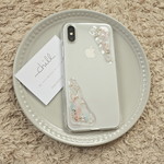 pink & lightblue ニュアンスカラー　iPhoneケース