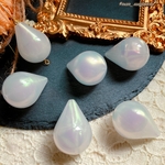再入荷【4pcs】購入数制限有オーロラ❤︎ぽってり雫　ドロップビーズ