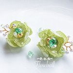 心花飴～緑～の耳飾り