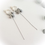 Sparkling Grey  イヤリング
