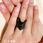 ♡cat face ring♡ブラック