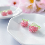 さくらもち ピアス イヤリング 桜餅 フェイクスイーツ 春 和菓子 ピンク 道明寺 桜 さくら