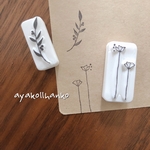 消しゴムはんこ♡ボタニカルフラワーはんこ2個SET⑦