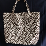 エコバッグアニマル柄シリーズ(🐆ヒョウ柄　アイボリー)