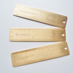 【刻印入れ可】真鍮製定規 12cm