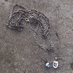 silver initial pendant