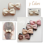 ❤️×140超  🎀全7色🎀パールビジュー付きトリプルリボン  バイカラーバージョン  ヘアゴム ヘアクリップ  ポニーフック  🌸卒園・卒業・入園・入学式にもぴったり🌸 オフィス使いにも👠