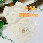 春タンク☆34☆生成り色☆春ニット☆セール品☆送料無料☆犬服☆ハンドメイド☆あんころもち  