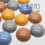 20個 ＊ 半円カボション mix color