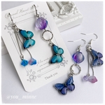 和風・鈴蘭に蝶/ピアス/ノンホールピアス