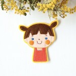 女の子の大きめフェルトワッペン⭐︎おしゃれで可愛い刺繍アップリケ♪