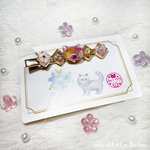 フラワーキャットバレッタ🐈🌸