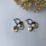 : dalmatian pierce [silver]: ピアス  ダルメシアン フープピアス  シェル ゆれる