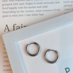 ワンタッチフープピアス / silver