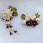 お花の髪飾り(つまみ細工*ちりめん*かんざし*和装*着物*浴衣*七五三*卒業式*成人式)