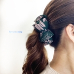 ［送料無料］バナナクリップ・大人カジュアル・モカ&グリーン