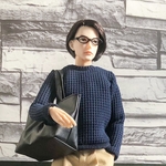 ワッフルニット　ネイビー　　　　　　　　　　　　　《六分の一男子図鑑　ナイン》