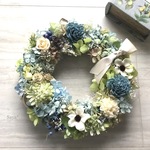  * Light blue × Anemone * wreath * ギフト リース　母の日