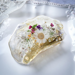 【3/14 21:00〜販売開始】AgateSlice flowerバンスクリップ　ブラウン＆ブラック