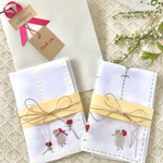 インコ刺繍 母の日💐さらしふきん