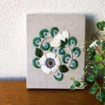 Guirlande de fleurs 刺繍 ファブリック 