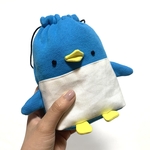 ペンギン巾着 再販40　水族館　#ブルー　#青　動物モチーフ　海