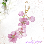 [季節限定]本物の桜 押し花のバッグチャーム＊ 桜 ＊　バッグアクセサリー 