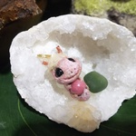 ピンクベビードラゴン (ペンダントタイプ聖麻付き)インカローズ