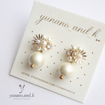 mini Flowerbijou  & コットンパール　ピアス　イヤリング