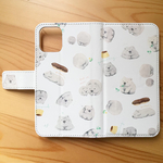 ほわほわウォンバット＊手帳型スマホケース