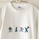 【パパ達の青春】シーサイドスクール手刺繍ロングTシャツ