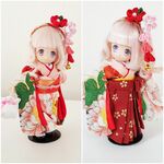 オビツ11着物&袴(芍薬)