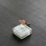 ピンクカルセドニー　6爪フラワーCZレースリング　SILVER925　PG