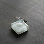 アクアマリン　チルトトライアングルCZリング　SILVER925