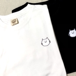 smileにゃんこ★オーガニックコットンTシャツ(ナチュラルホワイト)