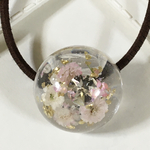 ふんわりcollar  水中花　ビジューヘアゴム  レジン 