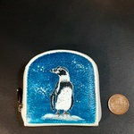 【お名前入れ無料】革製コインケースペンギンちゃん