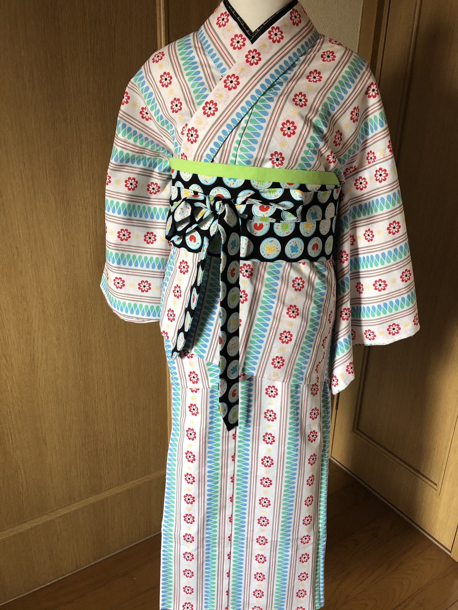 作り帯　二部式着物 オリジナル着物（二部式着物）と半幅帯（作り帯）のオーダーメイド