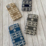 ダンガリー刺繍レース　iPhoneケース