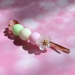 桜と三色団子のヘアピン