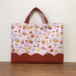 A4◎ ねこ パン かわいい 通園通学 レッスンバッグ