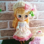 るびぃ129[白いちごコーデ５点セット]ブライス アウトフィット Blythe