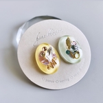 glass oval nuance by color Earrings ③