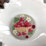 リネン刺繍ブローチ