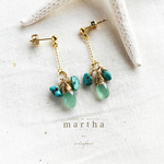 〜癒やしのミントグリーン〜アベンチュリンのピアス&イヤリング【martha】