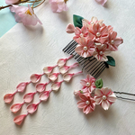 桜　コーム　卒業式　入学式　つまみ細工