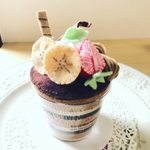 フェルトスイーツ　＊カフェラテパフェ＊